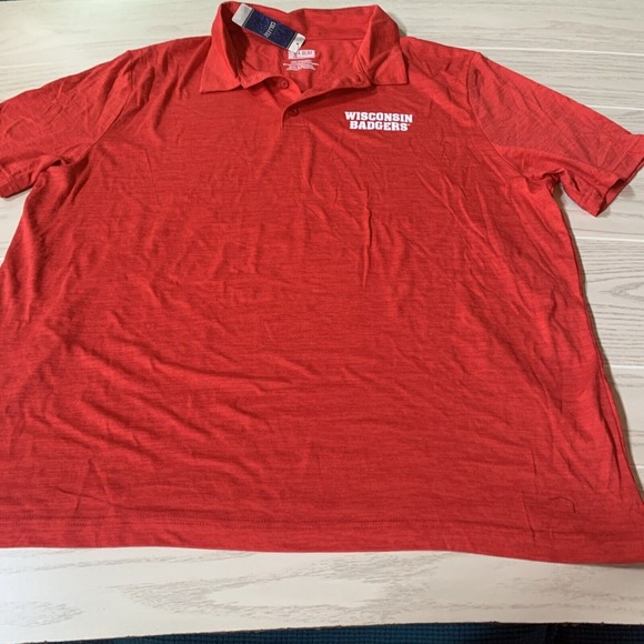 Other - Box Seat Clothing Co‎ Men's XXL Polo Shirt Red Wisconsin Badgers